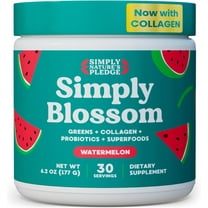 Simply Blossom Nutrition Daily Greens & Superfood Powder   Collagen   Probiotics for Women's Digestive Health & Bloating Relief. Help Your Health Bloom - 30 Day Supply - Watermelon