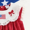 thumbnail image 5 of Staki Toddler Baby Girl 4th of July Outfit American Flag Bowknot 4th of July Dress Kids Girls Fourth of July Clothes,2-3 Years, 5 of 8