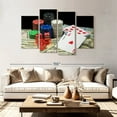 thumbnail image 2 of Elephant Stock Poker Game Winnings Wall Art - Horizontal Multi Panel Canvas - Living Room Wall Decor - Hobbies And Lifestyle Multi Panel - Black And Red Decor - 84" x 54", 2 of 8