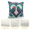 thumbnail image 4 of Orinice  Valentines Day Throw Pillow Cushion Cover, Birds with Heart Kissing Each Other Love Romance Theme Artwork, Decorative Square Accent Pillow Case, White, 4 of 5