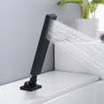 thumbnail image 3 of SUMERAIN Waterfall Roman Tub Faucet,Deck Mount 5 Holes Bath Tub Filler with Hand Shower,High Flow, Matte Black, 3 of 7