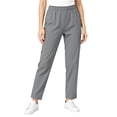 thumbnail image 2 of Utoimkio Women's Scrub Pants Elastic Drawstring Waist Straight Leg Trousers with Side Cargo Pocket Stretch Fabric for Medical Nurse Uniform, 2 of 6