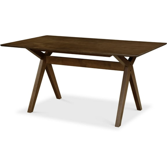 Adore Decor Lukas Farmhouse Wood Dining Table Brown