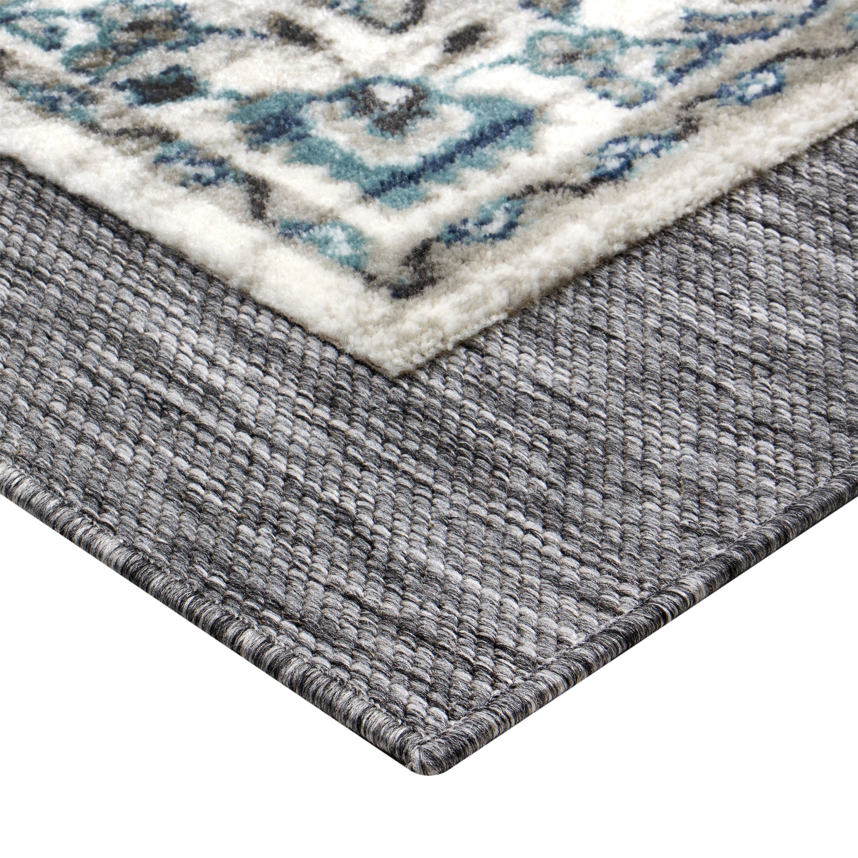 Mainstays Neutral Medallion Persian, Faux Layered, Indoor Area Rug, 5'x7'