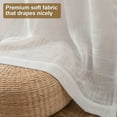 thumbnail image 2 of DriftAway Linen Curtains 72 Inches Long for Living Room Semi Sheer 2 Panels Farmhouse Natural Flax 3 Inch Rod Pocket Back Tab Boho Rustic Light Filtering Window Drapes for Bedroom Privacy Assured, 2 of 9