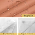 thumbnail image 4 of No Hook Shower Curtain and Liner Set, Terracotta Washable Fabric Shower Curtains for Bathroom, Bathtub, Modern Solid Color Orange Brown Waterproof Bathroom Curtains 72W x 96H, 4 of 9