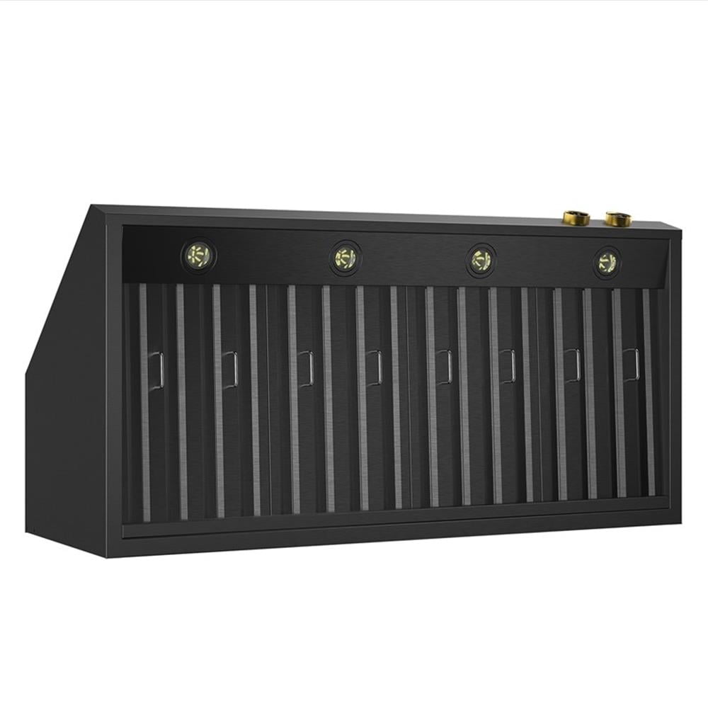 Pemberly Row Dual Fuel Range Natural Gas in Titanium Under Cabinet Range Hood