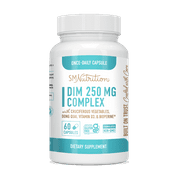 DIM Supplement 250mg (60 Capsules, 2-Month Supply) With BioPerine, Sulforaphane, Dong Quai, Vitamin D, Organic Alfalfa, Broccoli - Menopause, Hormone Balance, Hormonal Acne Support* - Gluten-Free