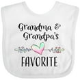 thumbnail image 3 of Inktastic Grandma and Grandpas Favorite Heart Grandchild Boys or Girls Baby Bib, 3 of 4