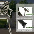 thumbnail image 5 of YRLLENSDAN Patio Chairs Dining Chairs Set of 2 Outdoor Chair Wrought Iron Patio Furniture Patio Furniture Chat Set Weather Resistant, 5 of 7