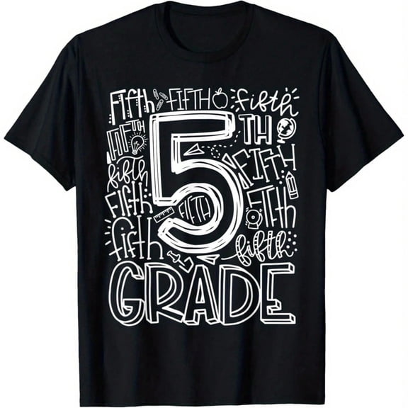 5th Grade Back To School T-Shirt, T-Shirt for Kids Youth, 180gsm, 100% Cotton