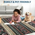 thumbnail image 6 of Shininglove Vintage Floral Striped Washable Living Room Area Rugs, Low Pile Carpet with Non-Slip Backing for Dining Bedroom Home Office, 6 of 9