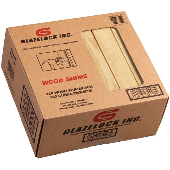 Prescored Wood Shims 120 pack by Glazelock