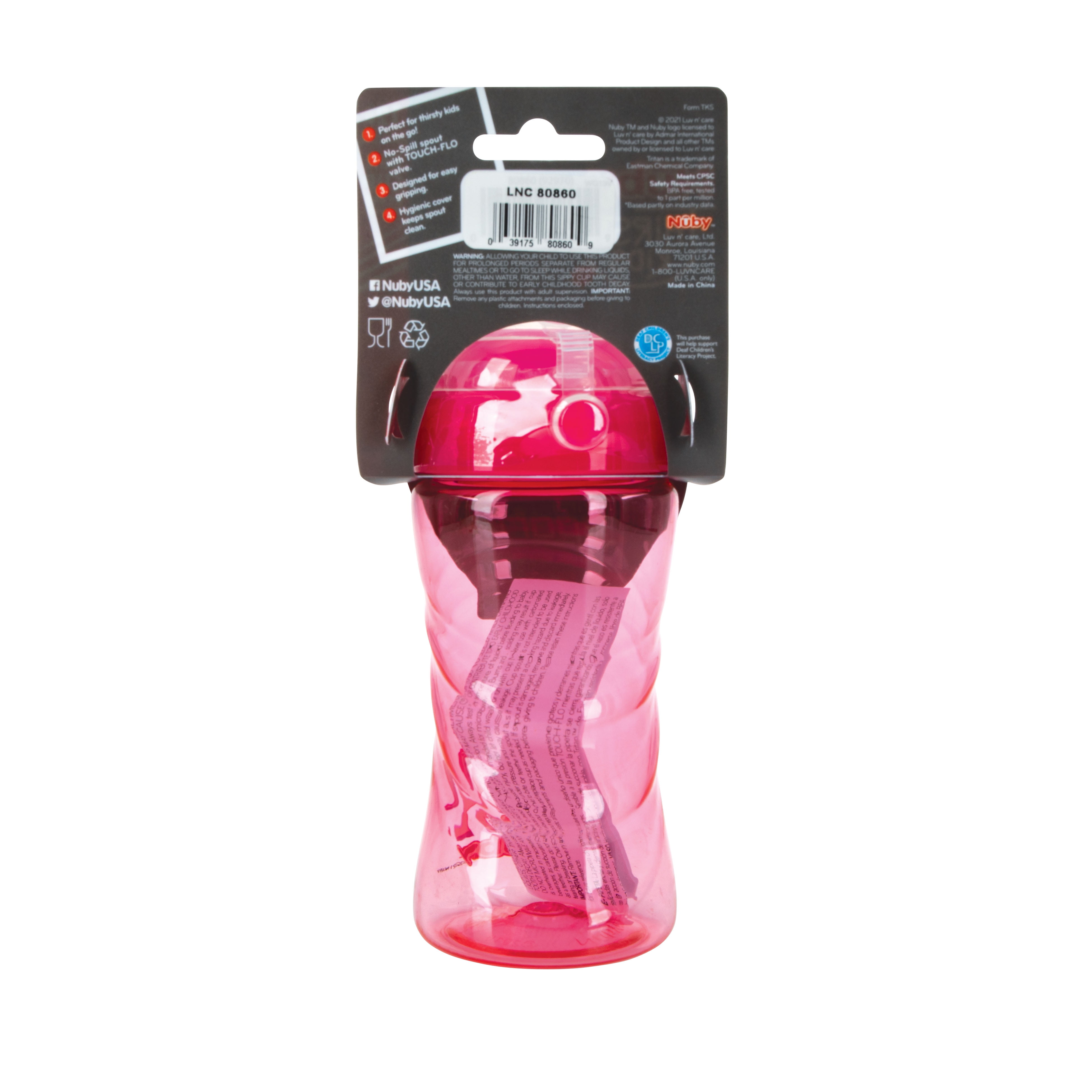 (3 pack) Nuby Thirsty Kids Sip-it Sport and Travel Soft Spout Sippy Cup, 12 oz