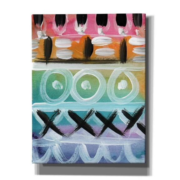 Epic Graffiti 'Fiesta III' by Linda Woods, Canvas Wall Art, 26"x34"