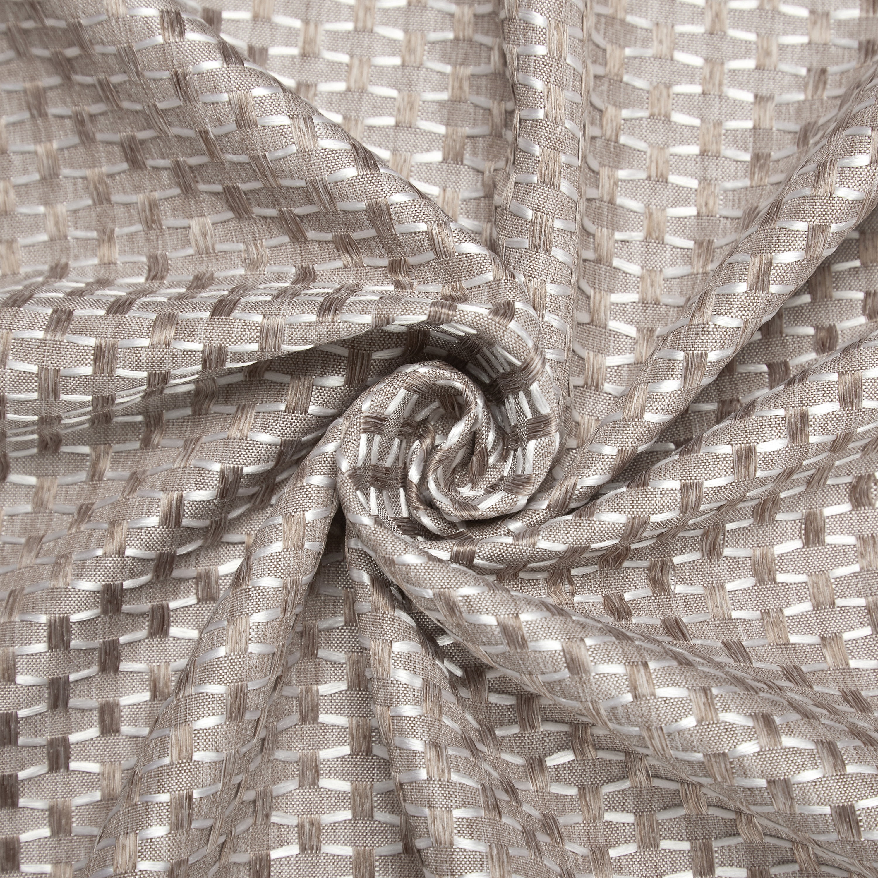 Better Homes & Gardens 4 Piece Taupe Open Stitch & Solid Curtain & Sheer Panel Set, Taupe, 74x63