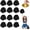 Matte black, variant on 12 Pcs Cheerleader Pom Poms,with Baton Handle for Rooters Cheering Squad Team Spirit Sports (Matte Blue)