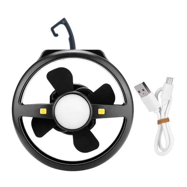 USB Charging LED Tent Light Portable Fan Lamp for Outdoor Hiking Camping Accessory