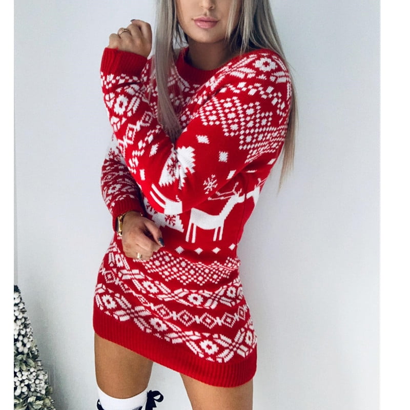 autumn and winter new knitted sweater women all-match Christmas