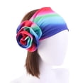 thumbnail image 2 of Women's Wide Headband Elastic Headband Large African Bandana Knotted Bohemian Headband Blue Headband Red Yoga Running Workout Sweatband Solid Color Girl Hair Accessory, 2 of 3