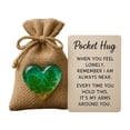 thumbnail image 1 of JIAHomeV Home Decor Heart Pocket Hug Mini Comfort Green Sentimental Keepsake for Friendship Support Encouragement Green,4cm, 1 of 7