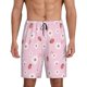 thumbnail image 1 of Balery Hand Drawn Strawberry Pantalones cortos de pijama de punto de algodón para hombre con cinturilla y bolsillos-Medium, 1 of 6