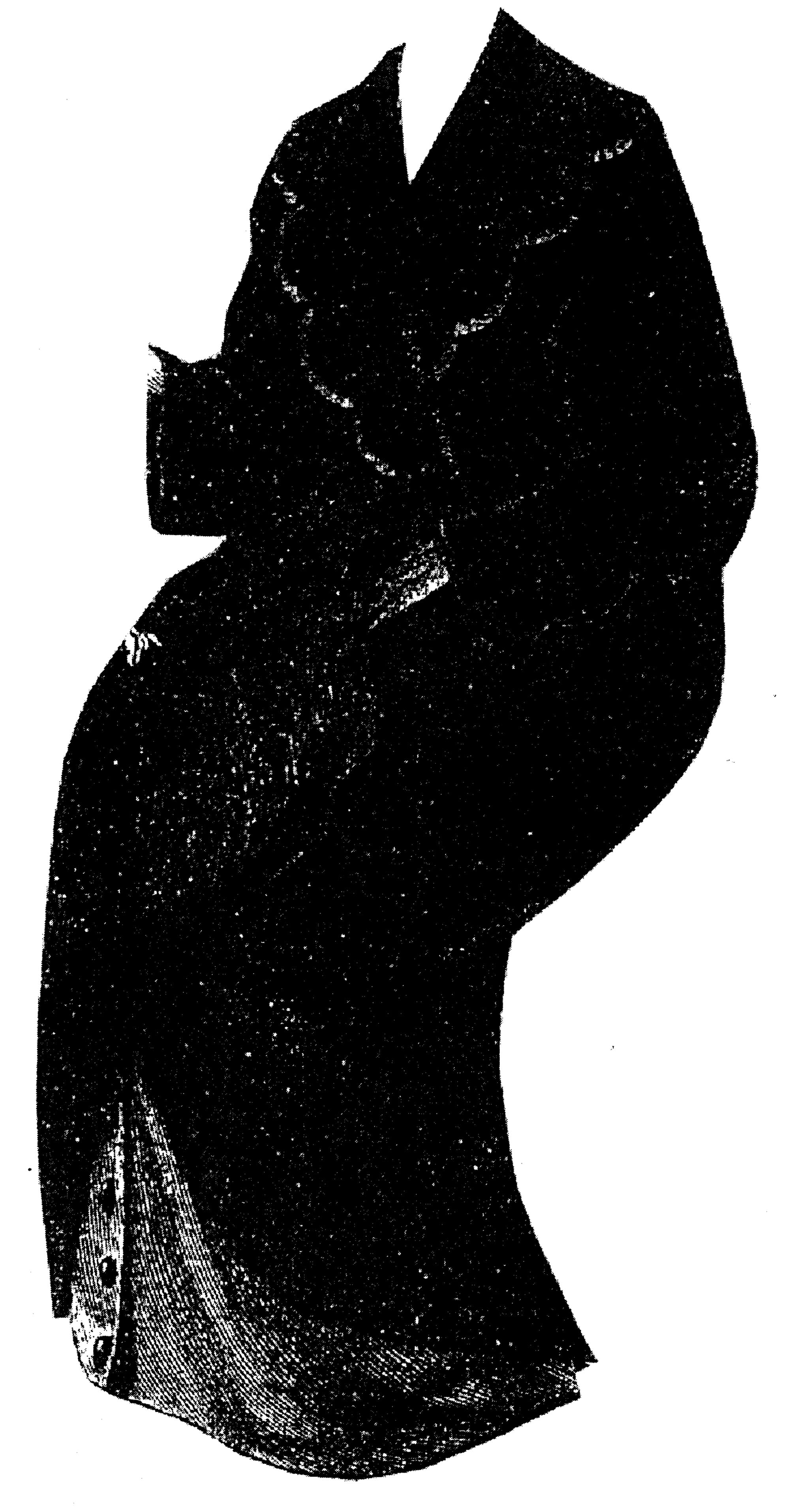 Sewing Pattern 1912 Black Velvet Scalloped Coat Pattern