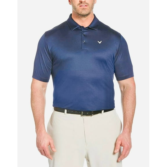 Callaway Men's Swing Opti-Dri Navy Short Sleeve Golf Polo UPF 50 - LARGE/TALL