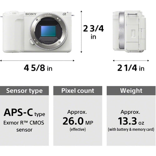 Sony Alpha ZV-E10 II Mirrorless Camera with 16-50mm Lens White