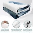 thumbnail image 4 of Quilts Twin XL Size Bedding Set, Blue Black Mountain Lightweight Quilted Comforter, Forest Pine Trees Abstract Art Soft Reversible Bedspread Coverlet with Pillow Covers for All Season, 68" x 98", 4 of 9