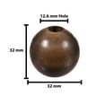 thumbnail image 2 of Craft County Round Wooden Beads for DIY Jewelry Making Necklaces & Bracelets or Macrame Crafts - Multiple Sizes & Paint / Stain Options Available, 2 of 3