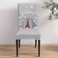 thumbnail image 4 of Chair Covers for Dining Room Set of 4,Christmas Gnome Winter Snowflakes Stretch Seat Protector Removable Washable Chairs Slipcovers for Kitchen Banquet Wedding Hotel,Funny Dwarf Sky Blue, 4 of 6