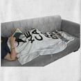 thumbnail image 6 of Weimaraner Soft Flannel Fleece Throw Blanket, Pet Lovers Related Keep Calm and Love Lettering Below Dog Silhouette, Cozy Plush for Indoor and Outdoor Use, 60" x 80", White Charcoal Grey, by Ambesonne, 6 of 6
