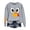 Light Gray, variant on Luwomo Women's Sweatshirts Long Sleeve Crewneck Thanksgiving Turkey Print Funny Gobble Turkey Sweatshirt Gifts,Black,L