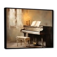 thumbnail image 2 of Designart "Melodies on Rustic Brown Piano II" Music Framed Wall Art - Vintage Brown Music Piano Bedroom Framed Canvas Wall Art, 2 of 6