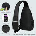 thumbnail image 4 of Mochila bandolera Voova, pequeña, 38 x 18 x 8 cm, color negro, 4 of 6