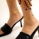 thumbnail image 3 of Blade Snake Chain Anklet For Women Width 3/4/5mm Gold Color Foot Bracelet On Leg Stainless Steel Chain Beach Accessories Jewelry, 3 of 5