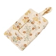 thumbnail image 1 of Sac Distributeur Matelassé Floral pour Lingettes pour Bébé - Pochette à Couches Portable avec Lanière pour Poussette, Sac pour Maman - Porte-Lingettes Humides Réutilisable et Rechargeable pour Voyage, Randonnée, 1 of 8
