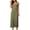 Army Green, variant on Women's Square Neck Spaghetti Strap Maxi Dress, Casual Loose Straight Long Slip Dress, Summer Sleeveless Beach Sundress