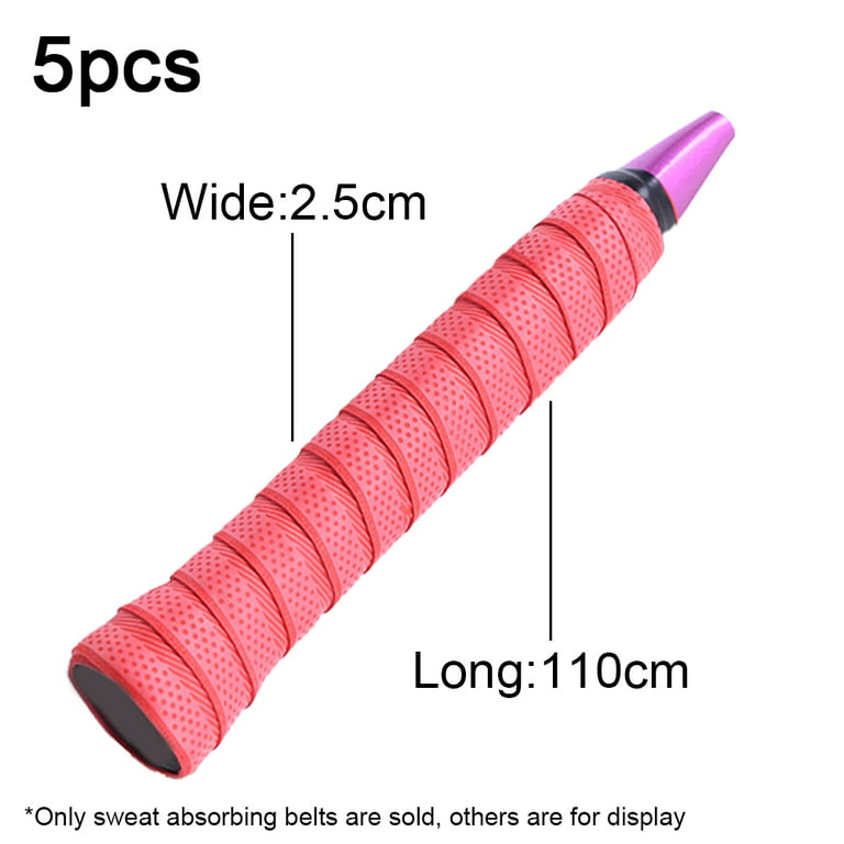 Pack of 5pcs Tennis Racket Overgrips -skid Sweat Tape Wraps Badminton  Racquet Over Grip Fishing Rod Sweat Band Grip 