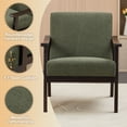 thumbnail image 3 of Mid-Century Modern Armchair,Accent Chair with High Back Upholstered Chair,Reading Chair Lounge Chair,for Living Room Bedroom(Green), 3 of 9