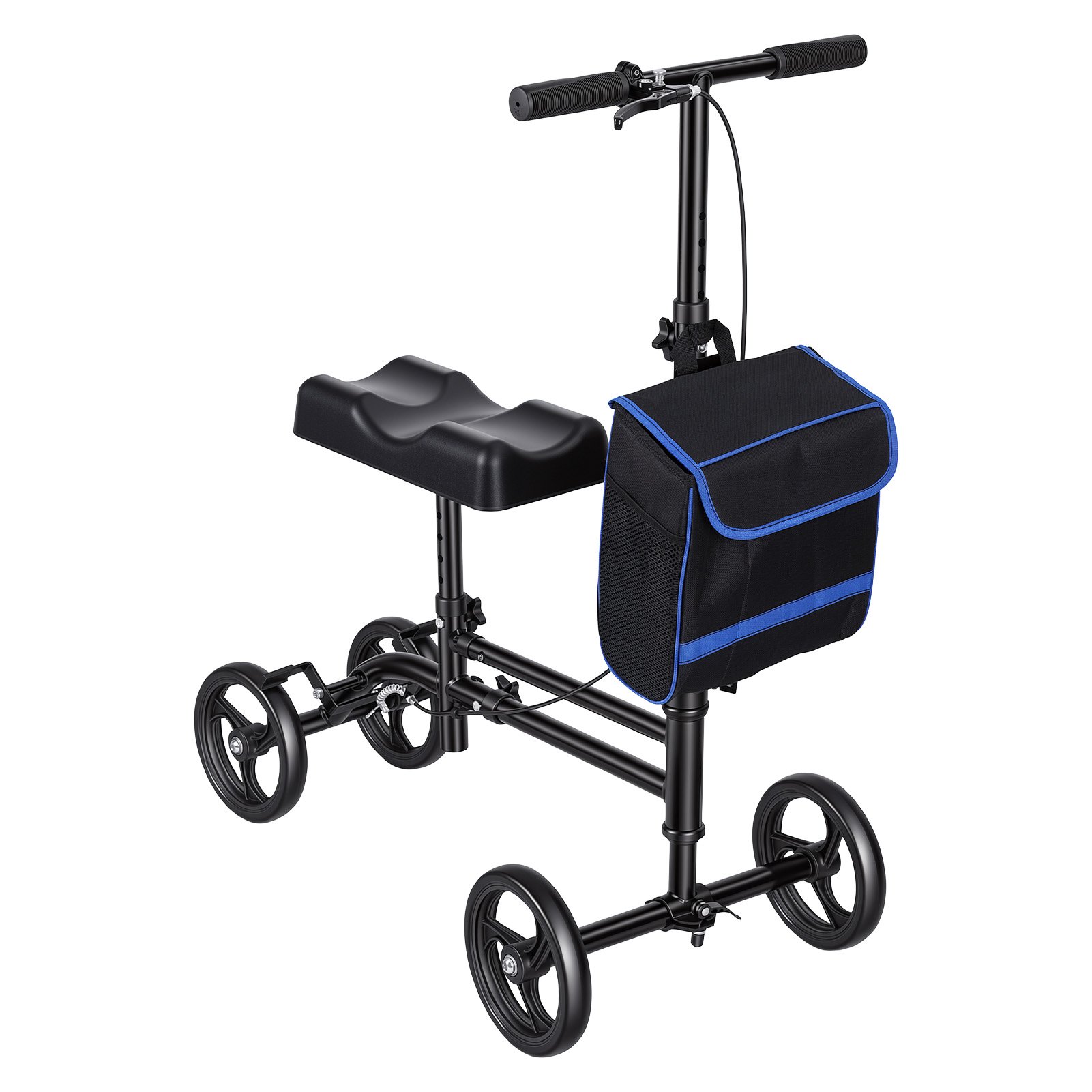 Portable Knee Scooter with Adjustable Hand Brake, Foldable Lightweight Leg Walker for Foot & Ankle Injuries, Crutch Alternative for Post-Surgery Recovery