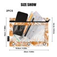 thumbnail image 3 of 2 Pack Pencil Bag 9.84x6.1 Inch 3-Ring Page Turning Folder Zipper Pencil Case Pencil Bag Page Turning File BagOrange Leaf, 3 of 6