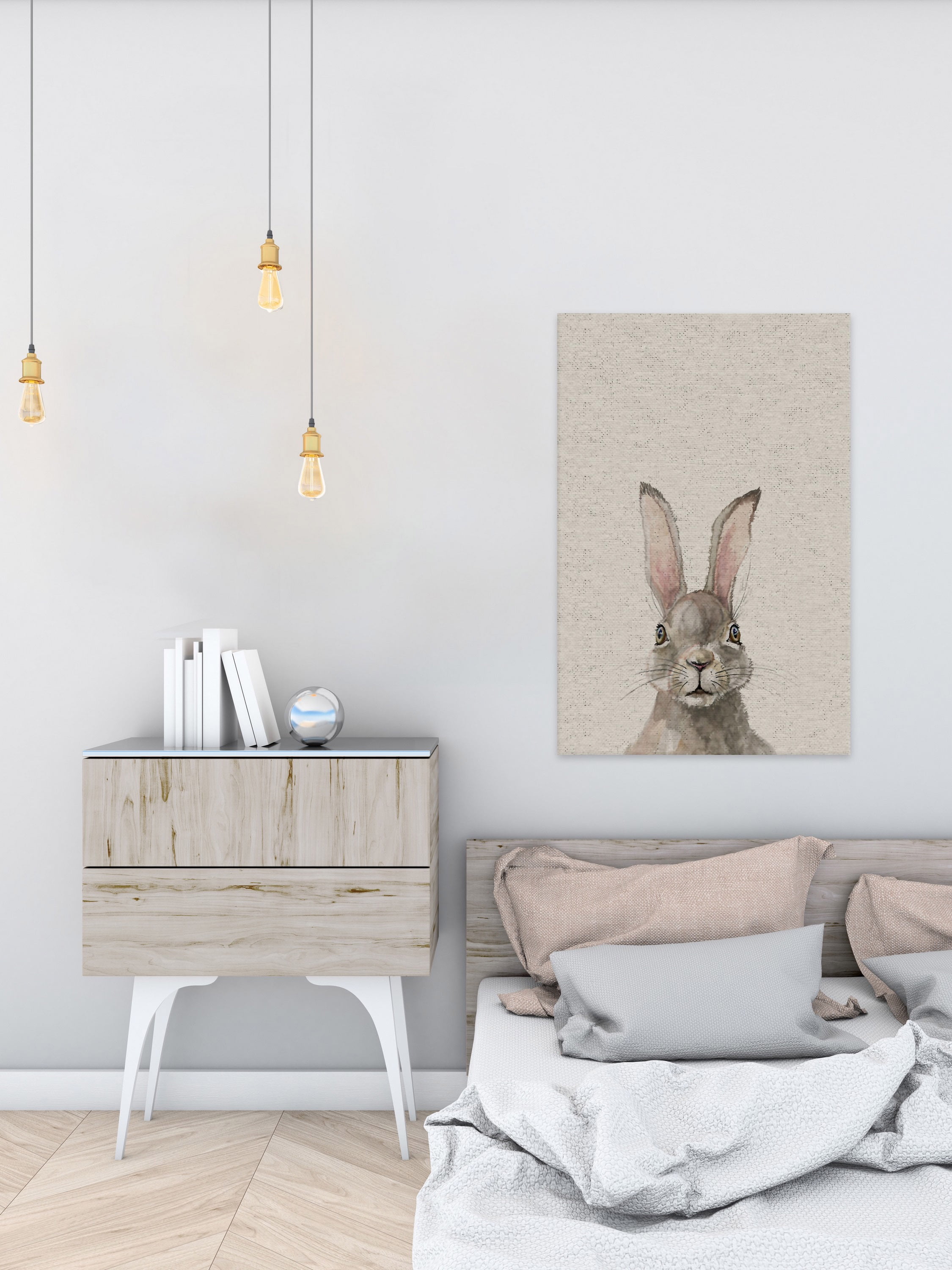 Lapin Gris III Painting Print on Wrapped Canvas