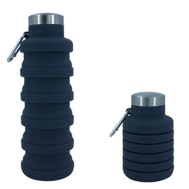 Termo Plegable de Silicon HappyWare Tapa de Acero Negro 550ml