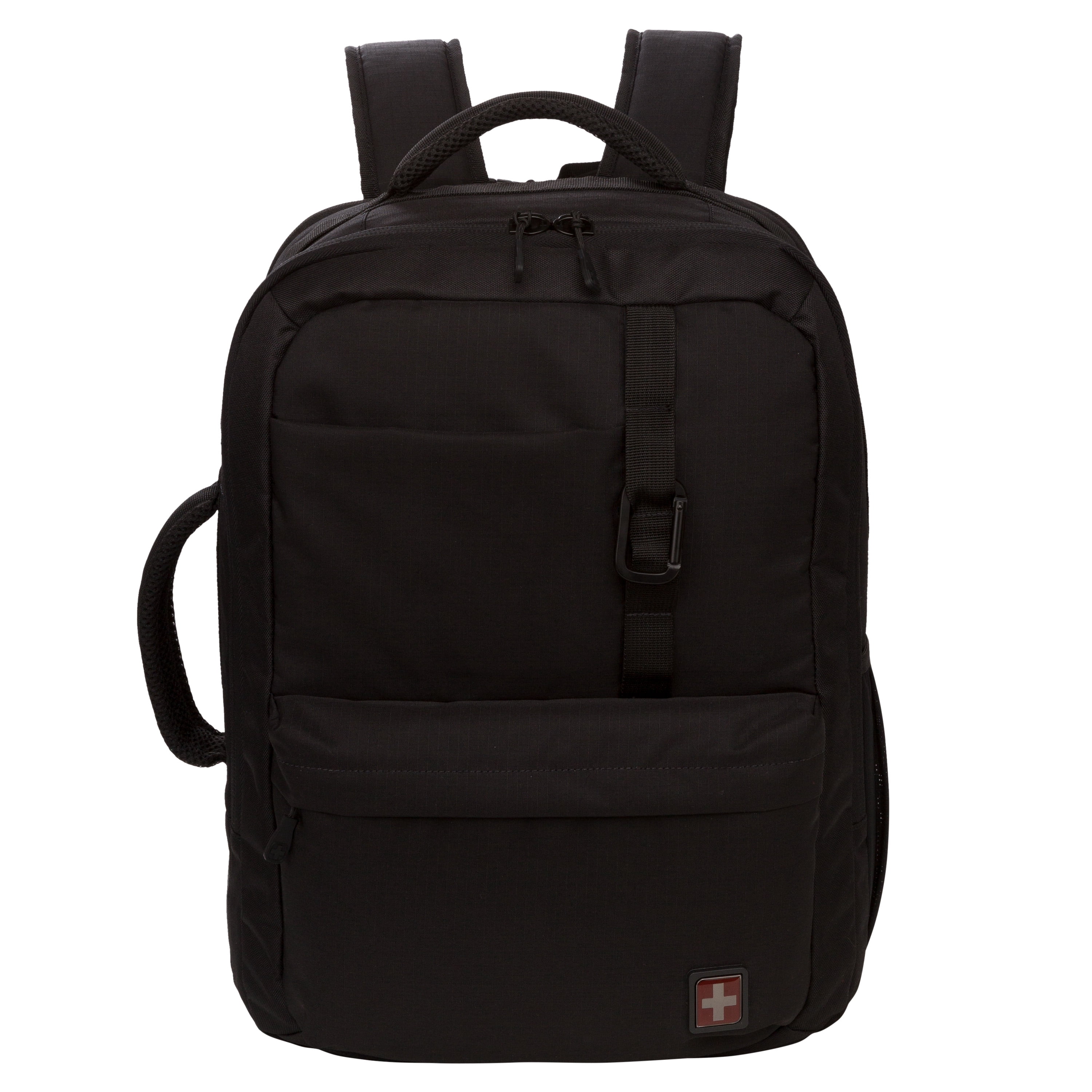 Swiss Tech Interlaken 17 L Solid Black Backpack, Unisex, Adult, Teen, Polyester