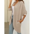 thumbnail image 4 of YOGAFOX Women's Fall Waffle Sweater Cardigan Batwing Long Sleeve Loose Open Front Knit Coat S-XXL, 4 of 5
