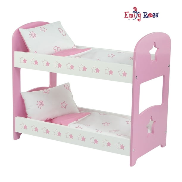 18 Inch Doll Bunk Bed Furniture, Badger Basket Trundle Doll Bunk Beds With Ladder