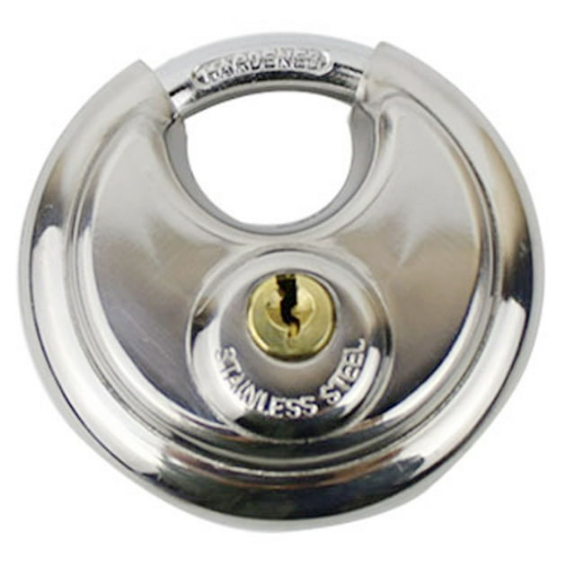 Pad Lock,Stainless Steel Discus Lock Padlockwith Key Stainless Steel Discus Lock Revolutionary Design