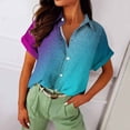 thumbnail image 5 of Patlollav Womens Shirts Plus Size,Ladies Tops Turndown Collar Print Fashion Casual Blouse, 5 of 6